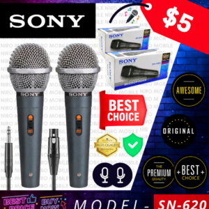 SONY SN-630 Professional Dynamic Microphone Karaoke Mic Sony Mic