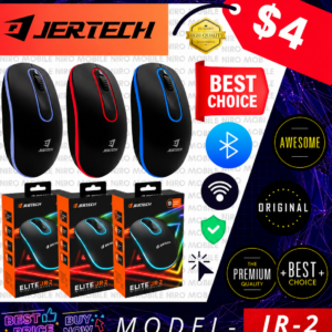WIRELESS GAMING MOUSE JERTECH JR2 2.4G LED MOUSE PORTABLE AND SUITABLE FOR BUSINESS TRAVELS
